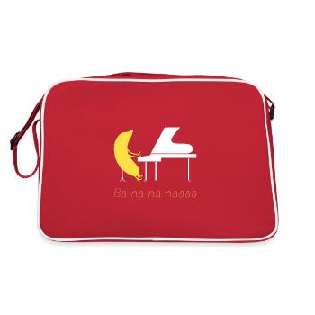 Banana I Piano I Music I Beethoven - Retro Bag - red/white - Back