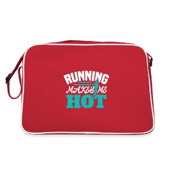 Motif marathon pour les coureurs et les joggeurs - Sac Retro - rouge/blanc - Dos