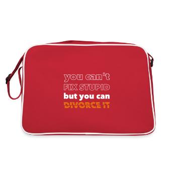 Divorce Separation Divorce Marriage Gift - Retro Bag - red/white - Back