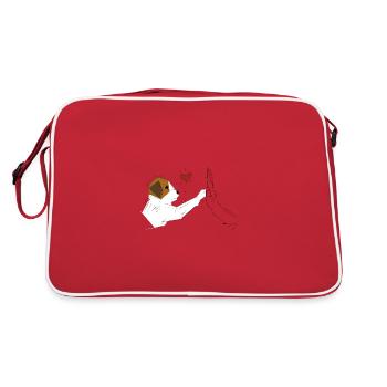 Dog High Five Dog Lover - Retro Bag - red/white - Back
