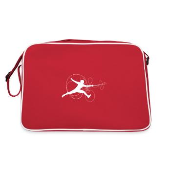 Escrimeur Escrimeur Épée Sabre Cadeau - Sac Retro - rouge/blanc - Dos