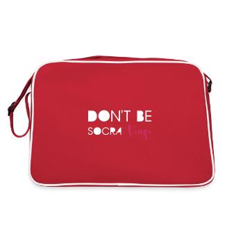 Socrates Griechisch Philosoph Weisheit Geschenk - Retro Tasche - Rot/Weiß - Hinten