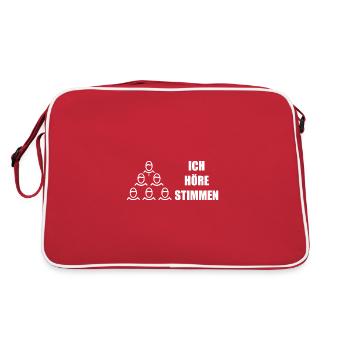 J’entends des voix chef de chœur - Sac Retro - rouge/blanc - Dos