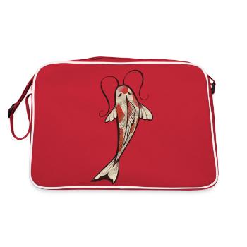 Koi - Retro Tasche - Rot/Weiß - Hinten