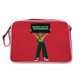 Women's rights protest gender equality - Retro Bag - red/white - Back