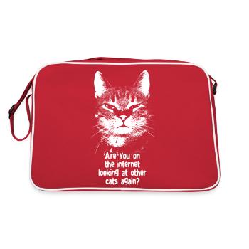 Internet Cat - Retro Bag - red/white - Back
