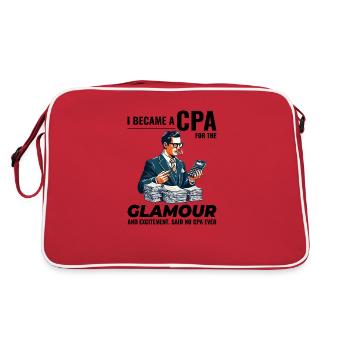 CPA Chronicles: Glamour and Excitement Unveiled - Retro Bag - red/white - Back