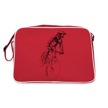 VTT, conduite, descente - Sac Retro - rouge/blanc - Dos