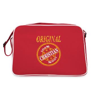je m’appelle Christian Original 100 % Christian Name - Sac Retro - rouge/blanc - Dos