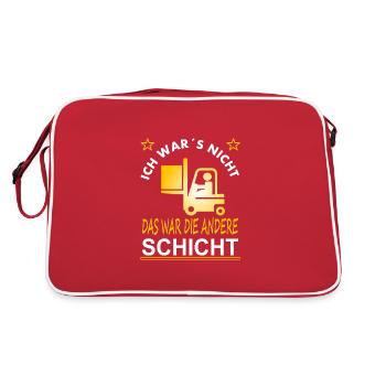 Conducteur de chariot Élévateur Sort Chariots élévateurs de conduite idée cadeau - Sac Retro - rouge/blanc - Dos