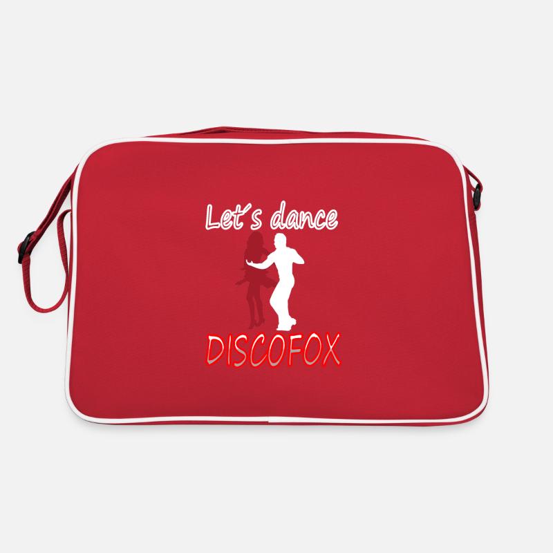 Discofox tanzen Tänzer Tänzerin Tanzpaar Geschenk - Retro Tasche - Rot/Weiß