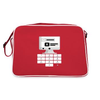 computerfreak computer science gamer console gift - Retro Bag - red/white - Back