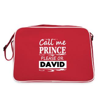 Je m’appelle David Je suis David Prince David Gift - Sac Retro - rouge/blanc - Dos