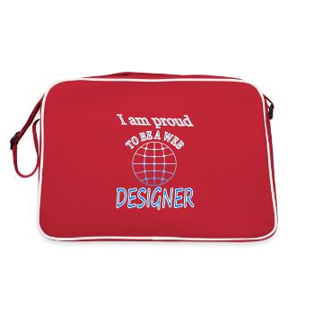 Logiciel de conception Web Internet Idée cadeau - Sac Retro - rouge/blanc - Dos