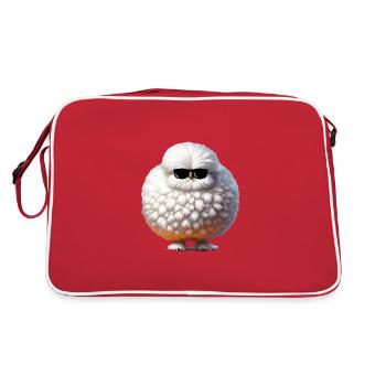 Silkie Poulet Silkie Oiseau Silkies Poulets moelleux - Sac Retro - rouge/blanc - Dos
