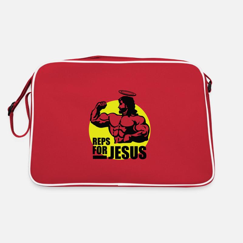Reps for Jesus - Premium Design - Retro Tasche - Rot/Weiß
