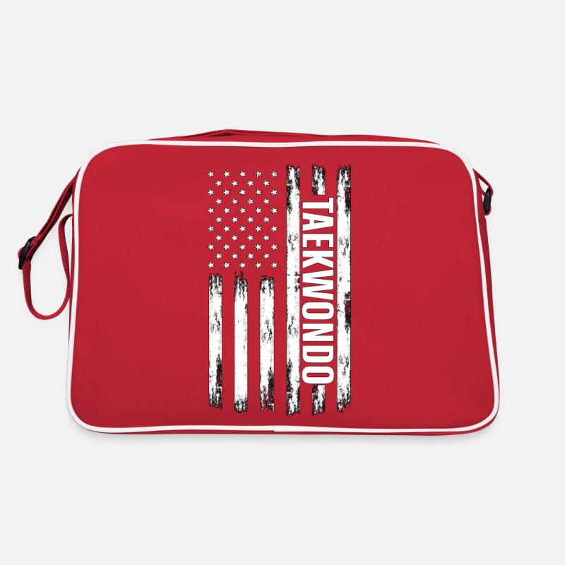 Taekwondo - Sac Retro - rouge/blanc