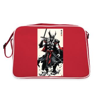 Samurai Thor - Retro Tasche - Rot/Weiß - Hinten