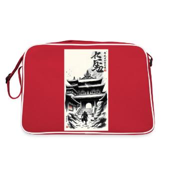 Temple - Retro Tasche - Rot/Weiß - Hinten