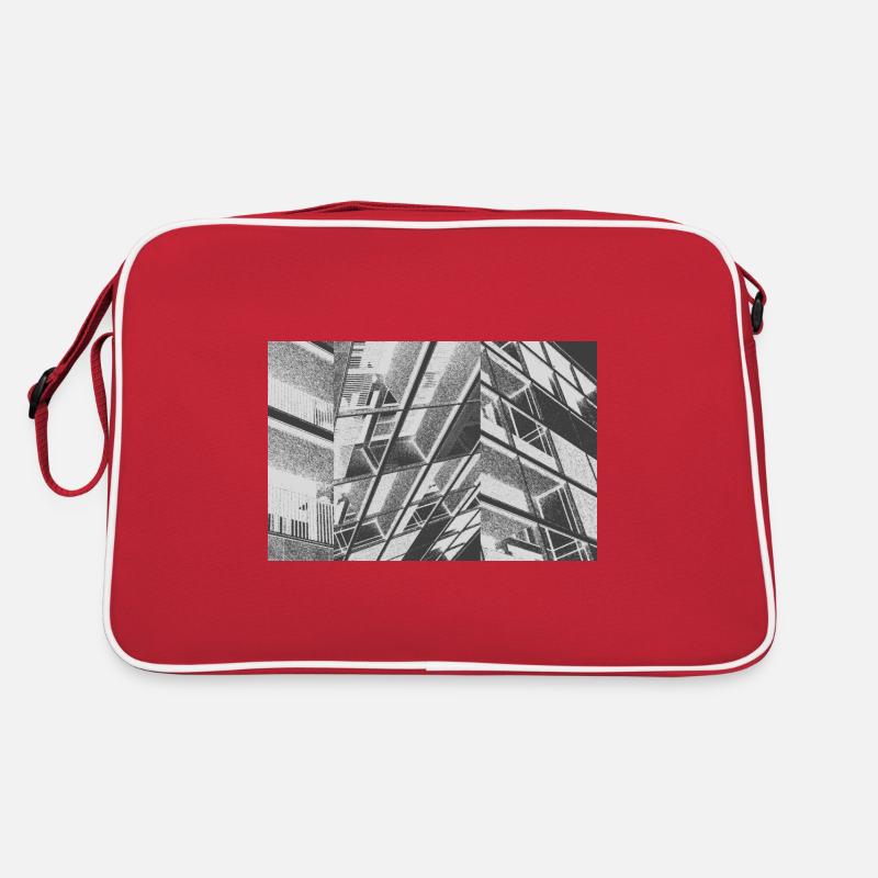 Abstract shapes and patterns form balconies Retro Bag