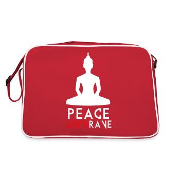Paix Amour Rave R - Sac Retro - rouge/blanc - Dos