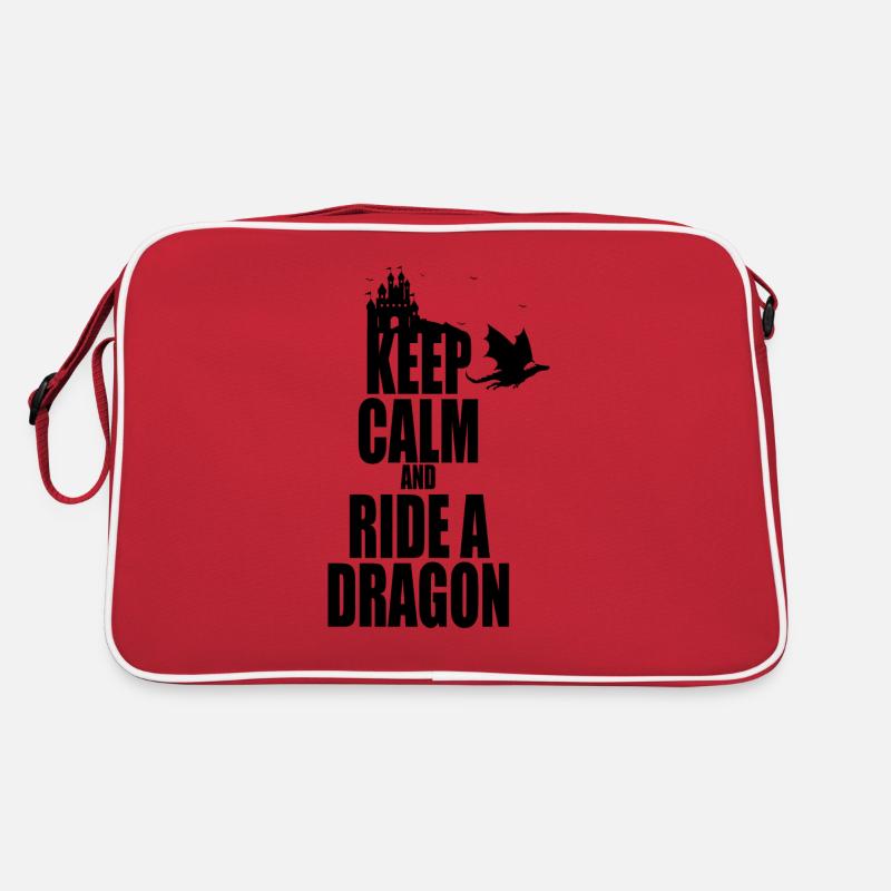 keep calm and ride a dragon Retro Bag