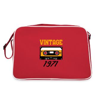 Vintage 1971 Year of construction 1971 Year of birth 1971 - Retro Bag - red/white - Back