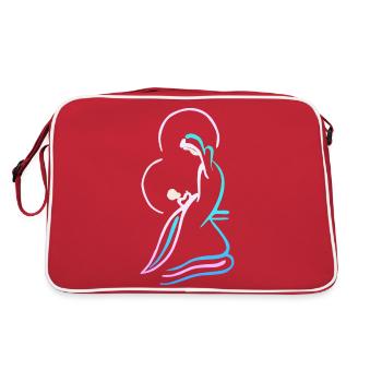 Vierge Marie et enfant jésus, design - Sac Retro - rouge/blanc - Dos