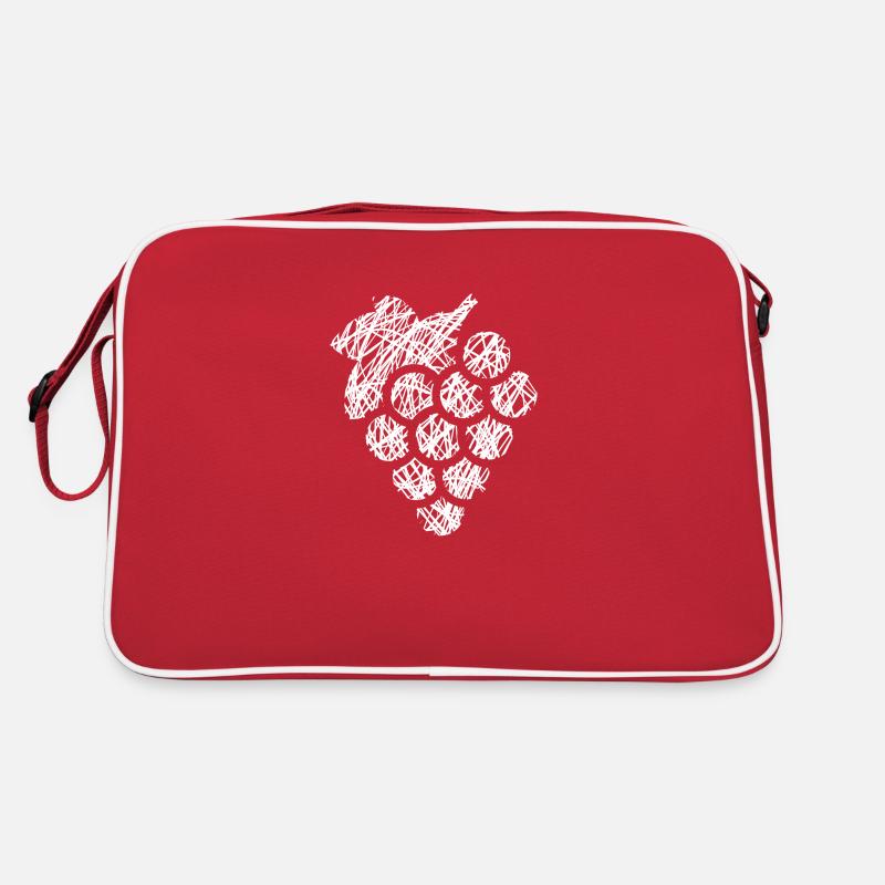 Grape Scribble Painted White Idée cadeau Sac Retro