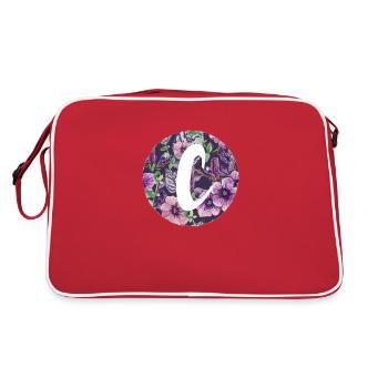 Buchstabe C - Retro Tasche - Rot/Weiß - Hinten