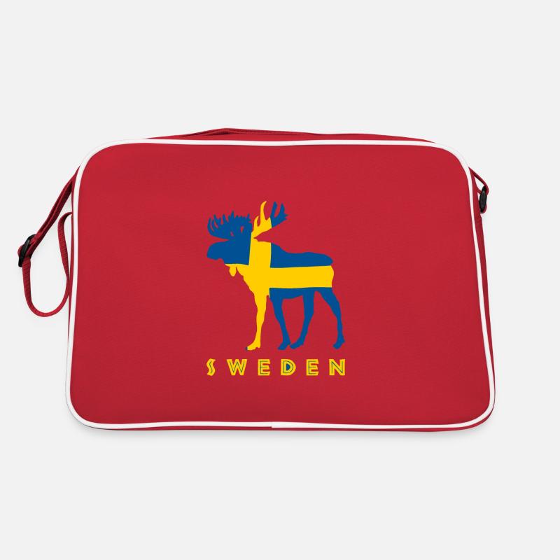 Suède Moose Suède vacances drapeau bannière Sac Retro