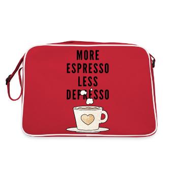 More Espresso less Depresso - Sac Retro - rouge/blanc - Dos