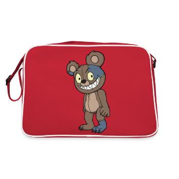Creepy Teddy Bear - Retro Bag - red/white - Back