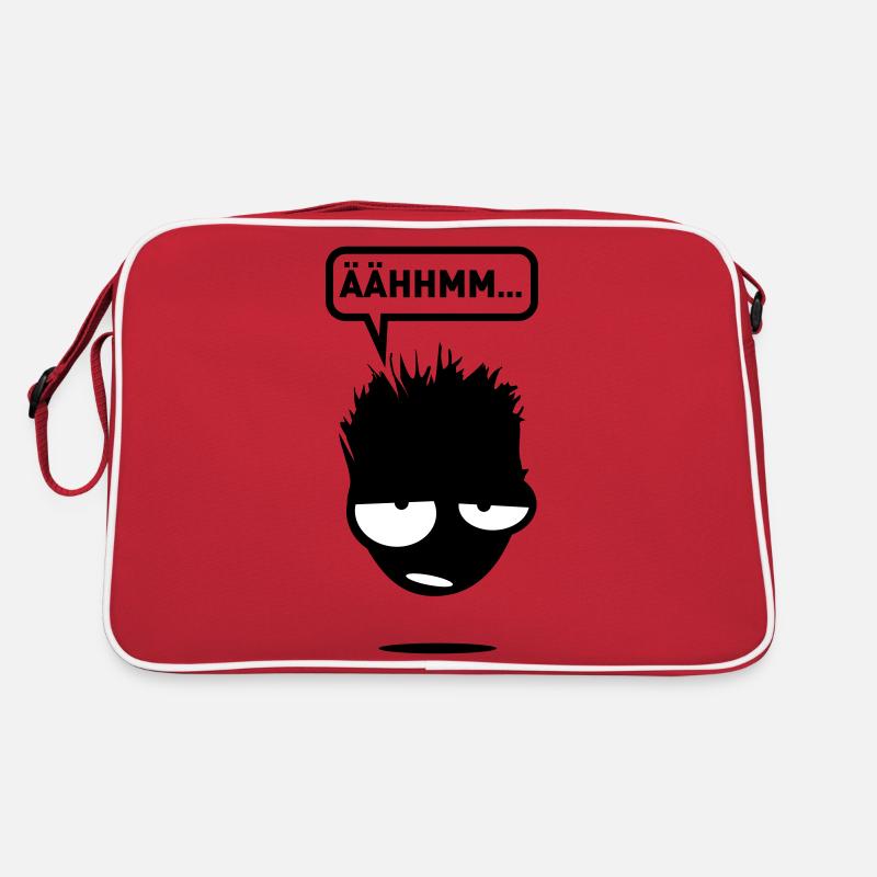 Quatschkopf - Retro Tasche - Rot/Weiß