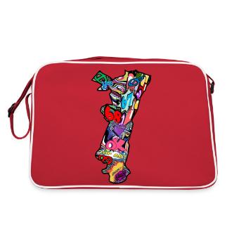 Alsace Pop Art Region - Retro Bag - red/white - Back