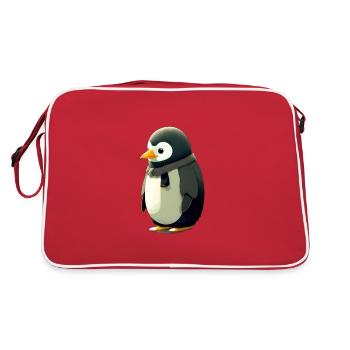 Un pingouin mignon et potelé - Sac Retro - rouge/blanc - Dos