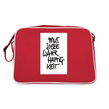 COURAGE, AMOUR, VÉRACITÉ - Sac Retro - rouge/blanc - Dos
