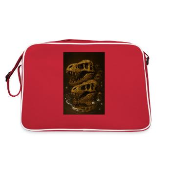 JuwelsOfPrehistory - Retro Tasche - Rot/Weiß - Hinten