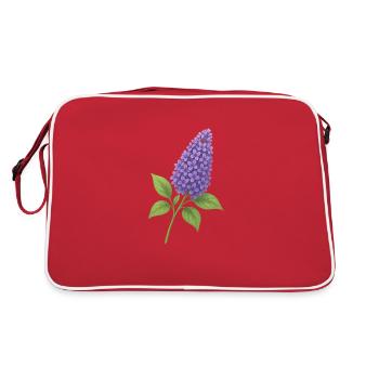 Fleur de lilas – splendeur printanière délicate - Sac Retro - rouge/blanc - Dos