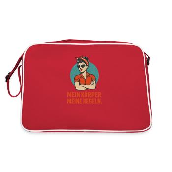 Mon corps, mes règles. - Sac Retro - rouge/blanc - Dos