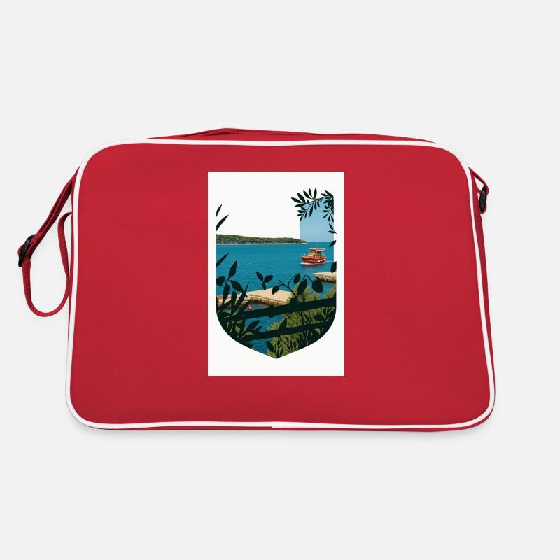 Inselblick – Kroatische Ruhezone Retro Tasche