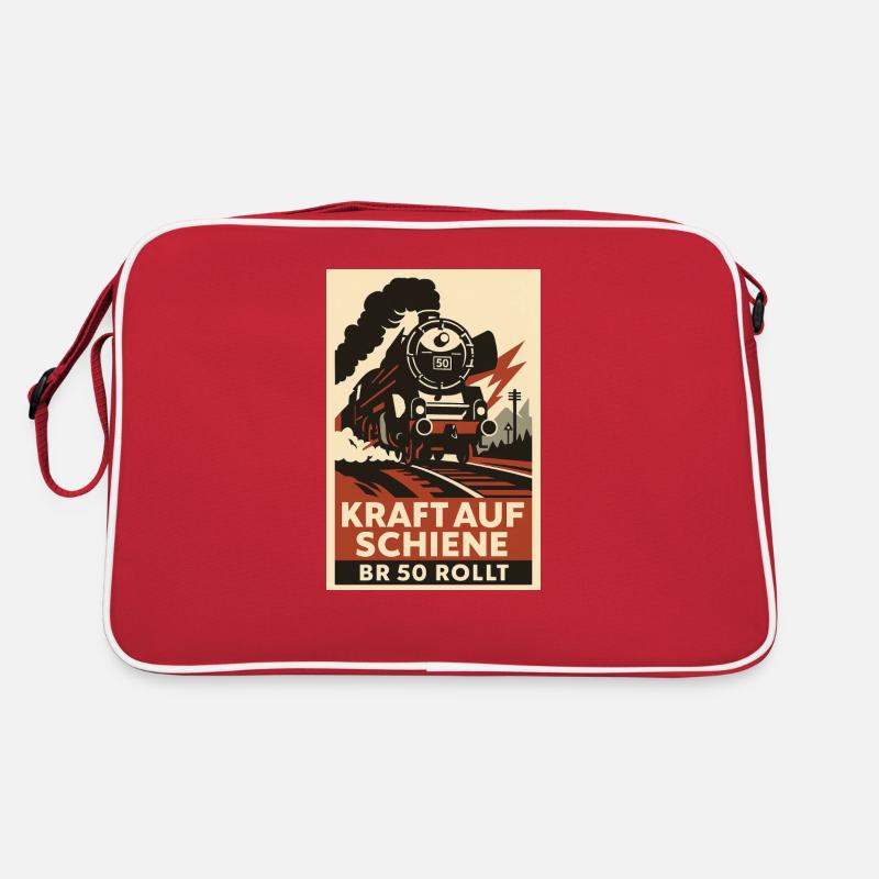 Chemin de fer : Puissance sur rail : BR 50 roule train de marchandises Sac Retro