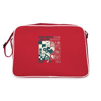 ISFJ × ESTJ – Heart-driven plans, soul-led results - Retro Bag - red/white - Back