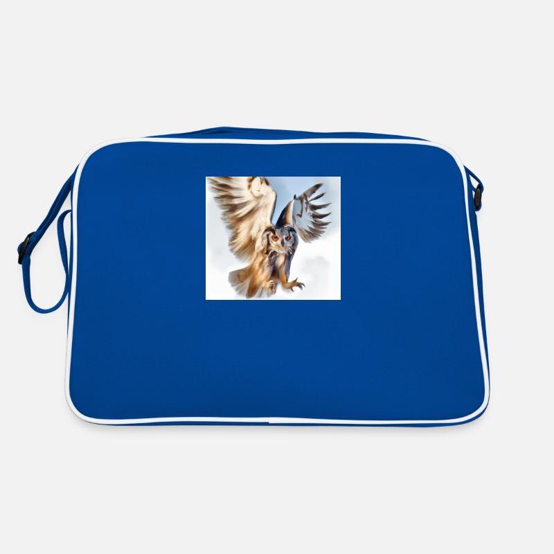 Majestätische Eule Retro Tasche