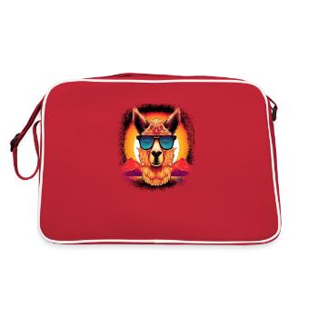 funny saying women africa camelidae no probllama - Retro Tasche - Rot/Weiß - Hinten