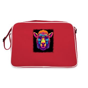 Animal né en novembre Blague anti-nucléaire - Sac Retro - rouge/blanc - Dos