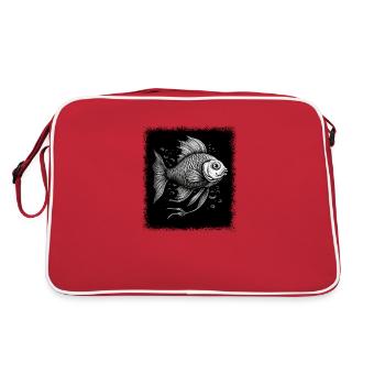 Citation drôle Tournois de pêche Dictons drôles - Sac Retro - rouge/blanc - Dos