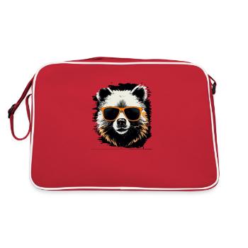 gift birthday birthday present idea sayings - Retro Tasche - Rot/Weiß - Hinten