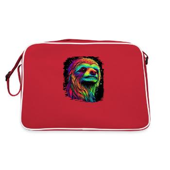 Fun 3 chypystrie students animal comic gift idea - Retro Bag - red/white - Back