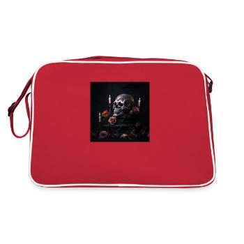 Transience - Gothic T-Shirt Design - Retro Bag - red/white - Back